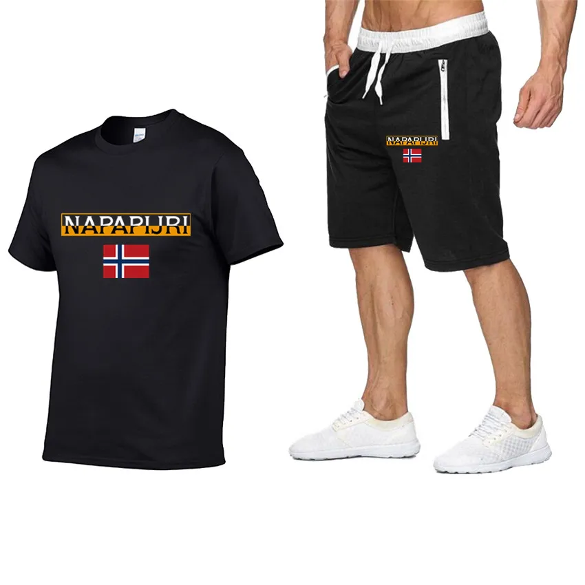 

2021 new fashion casual men's printed suits are designed for fashion brand men's sports T-shirt casual shorts
