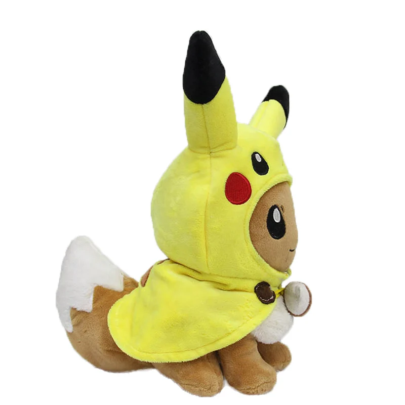 30 см Пикачу Косплей Eevee плюшевые игрушки Животные Кукла чучела аниме с одеждой праздник день рождения Карманный подарок для детей