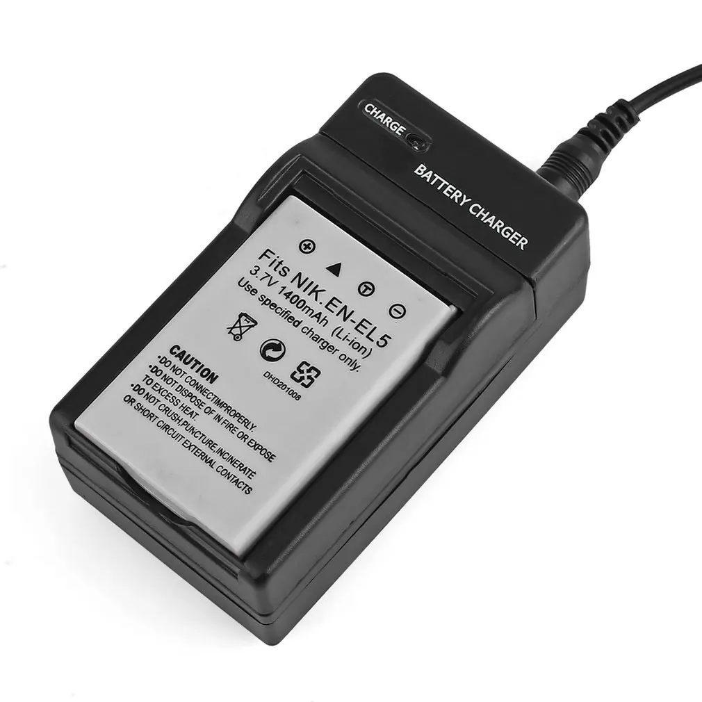 3 7 V 1400 мА/ч EN EL5 Перезаряжаемые Li Ion Камера Батарея + Зарядное устройство &