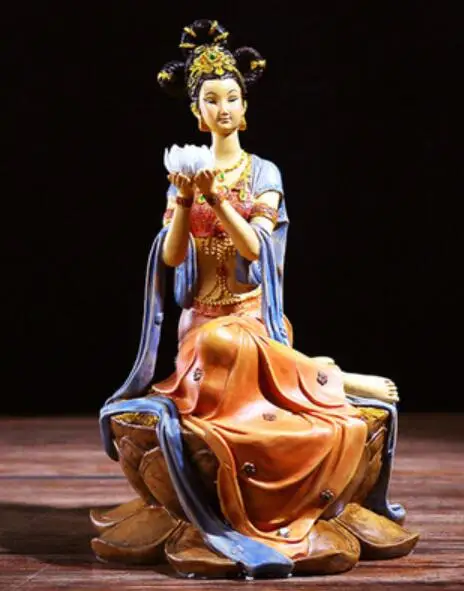 

Китайские летающие украшения Dunhuang для леди из смолы дзен, Женская культура, классические художественные светлые роскошные украшения