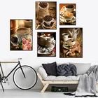 Постеры для кафе в скандинавском стиле ретро кофейные чашки Картина на холсте и принты Настенная картина для кафе домашний декор Ресторан Кухня