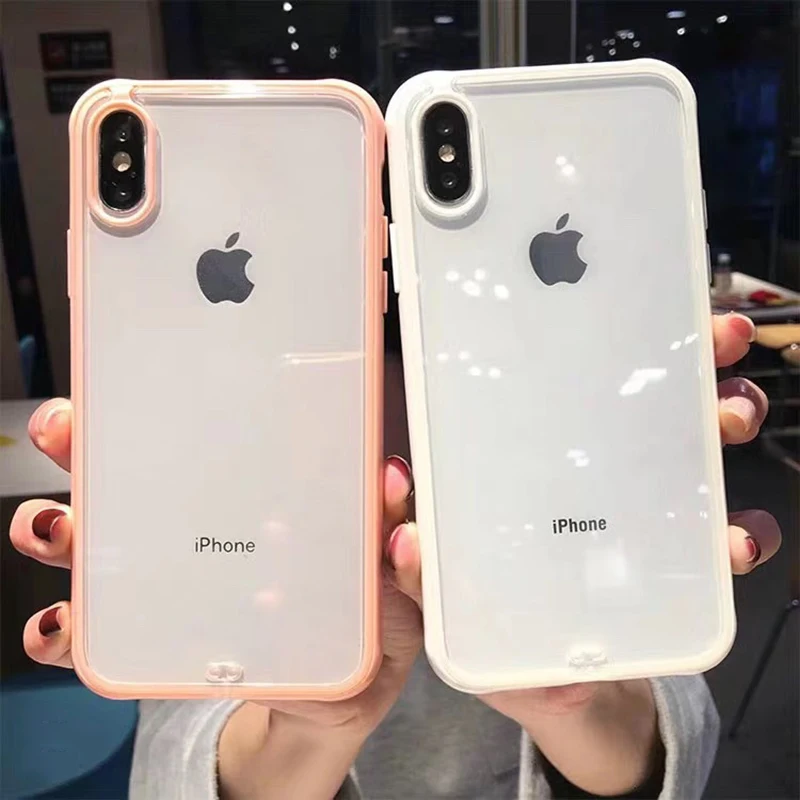 shockproof bumper transparent silicone phone case for iphone 11 2019 x xs xr xs max 8 7 6 6s plus clear protection back cover free global shipping