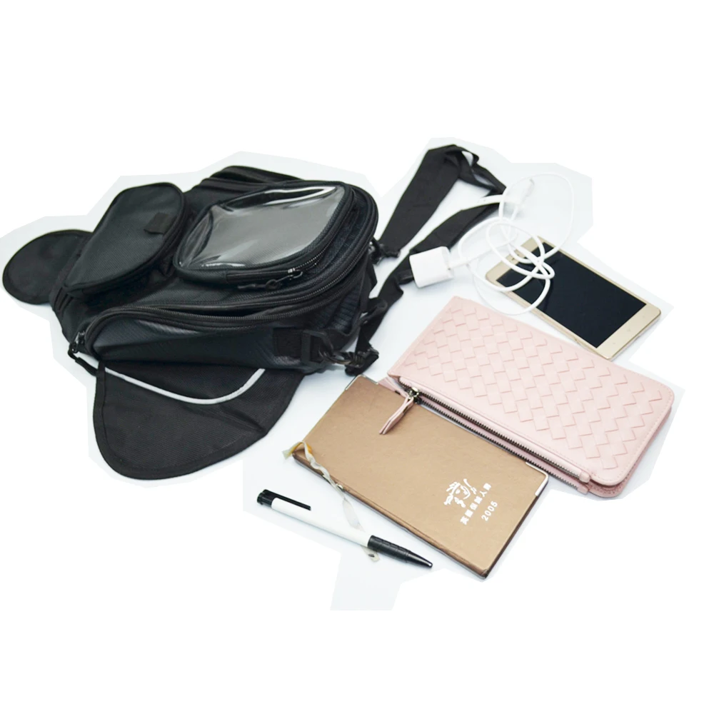 Универсальная мотоциклетная сумка черная водонепроницаемая на Сильный