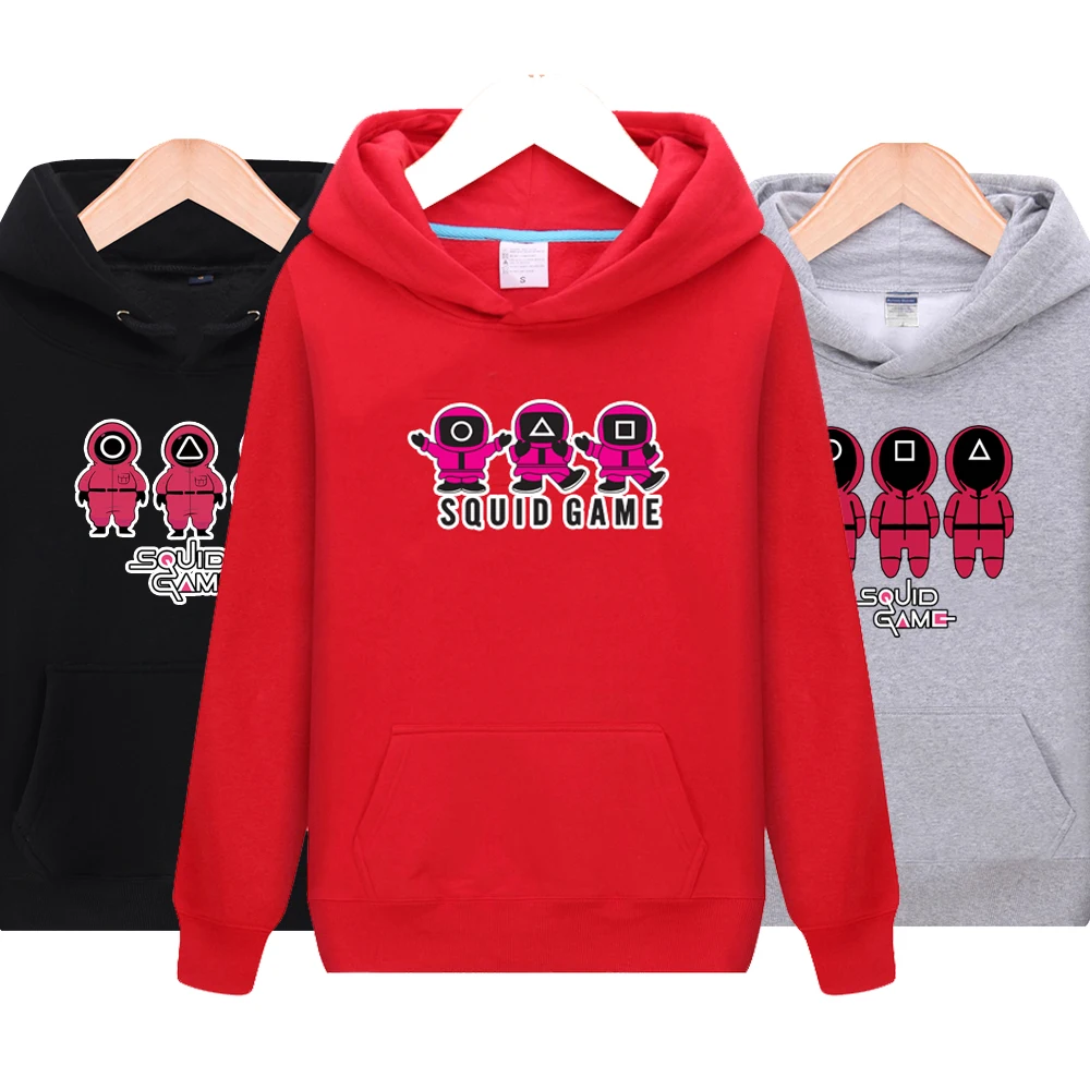 

Squid Game Concept Cartoon Printing Lovely Autumn Winter Warm Hoodie Squid Game Costume