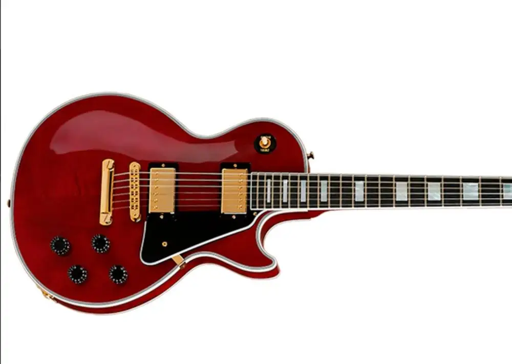 

Electric guitar rosewood fingerboard.wine red color guitarra.