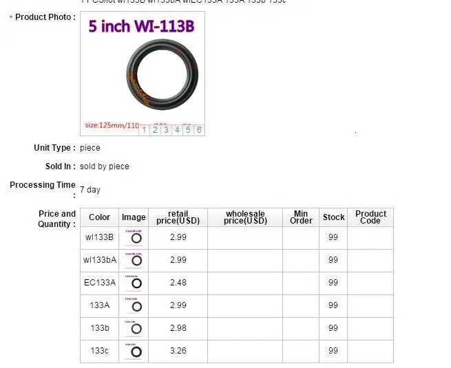Все 5 дюймов (5 '') НЧ динамик/бас динамик Резина окружает ремонт резина 1 шт./лот