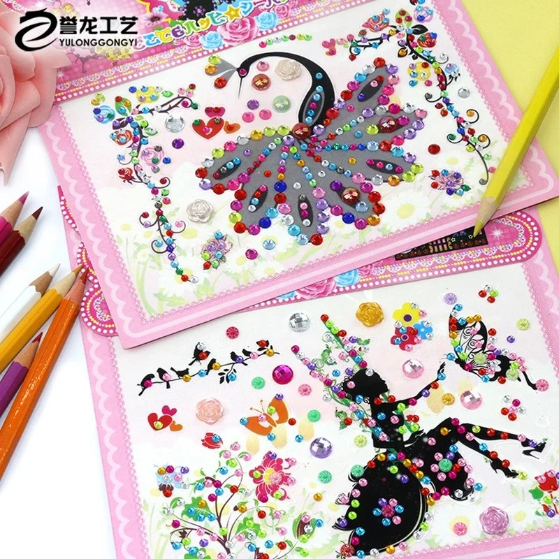 

5pc Diamond Stickers Mobile Phone Decoration Paste Acrylic Luminous Crystal Crown Butterfly Creative DIY Children's Stickers Toy