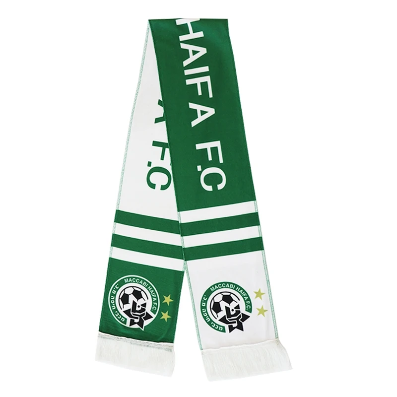 

15x145cm Maccabi Haifa Israel FC Football Club Soccer Team Fleece Scarf for Fans
