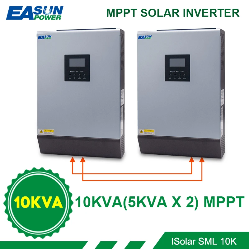 

Solar Inverter 10KVA 8000W 60A MPPT Off Grid Inverter 48V 220V Pure Sine Wave Hybrid Inverter 60A Battery Charger