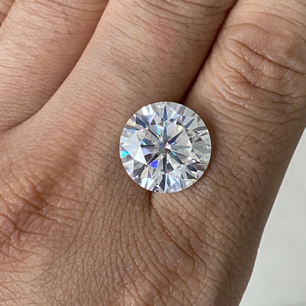 Оптовая Продажа,Круглый Муассанит 1 Карат 6,5 Мм Ij Vvs,Превосходная Резка,Белый