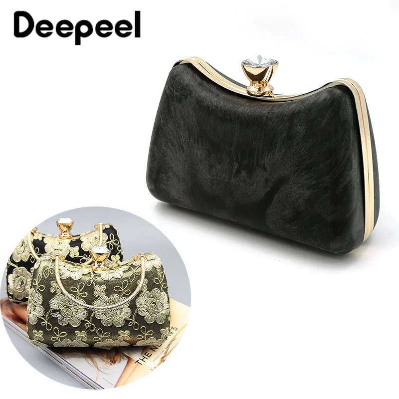 

Deepeel 18.9*12.2cm Purse Bag Metal Frame Box Women Craft Handbag Clutch Dinner Evening DIY Replacement Hardware Accessories