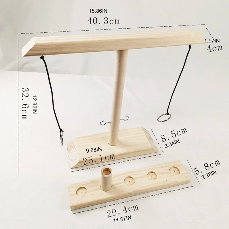 

Outdoor Desktop Ring Toss Game Table Hook + Ring Highly Addictive Fun Office Game Toy for Indoor or Outdoor Family Fun