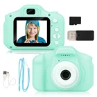 Новейшая дешевая перезаряжаемая фотокамера для воспроизведения видео зеленая синяя камера s детские игрушки 32 ГБ 800 пикселей детская камера подарок на день рождения