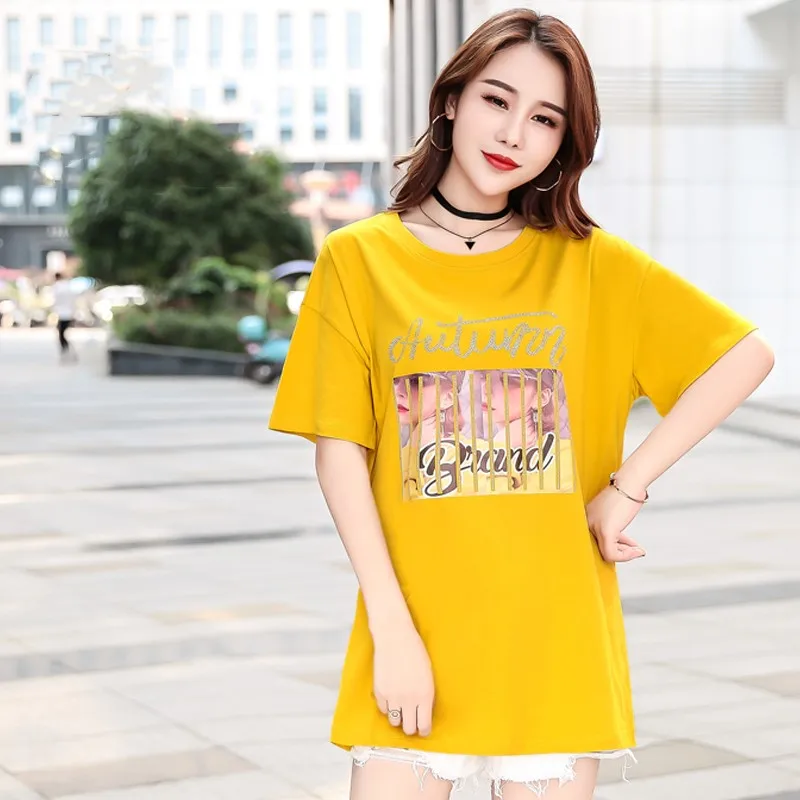 Футболка с короткими рукавами для отдыха Большие размеры Сезон весна-лето