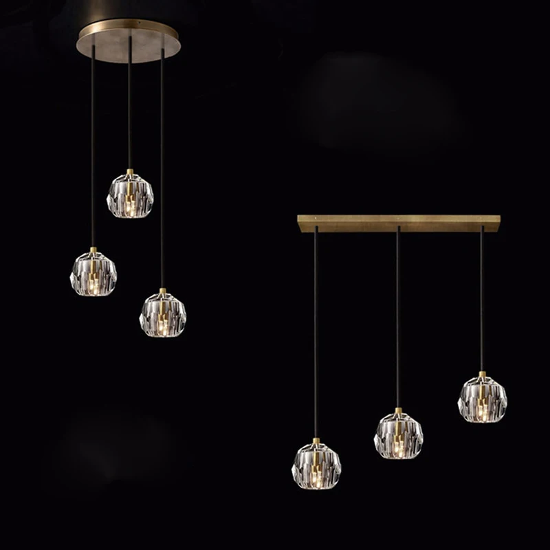 Скандинавский Золотой подвесной светильник для столовой Современный