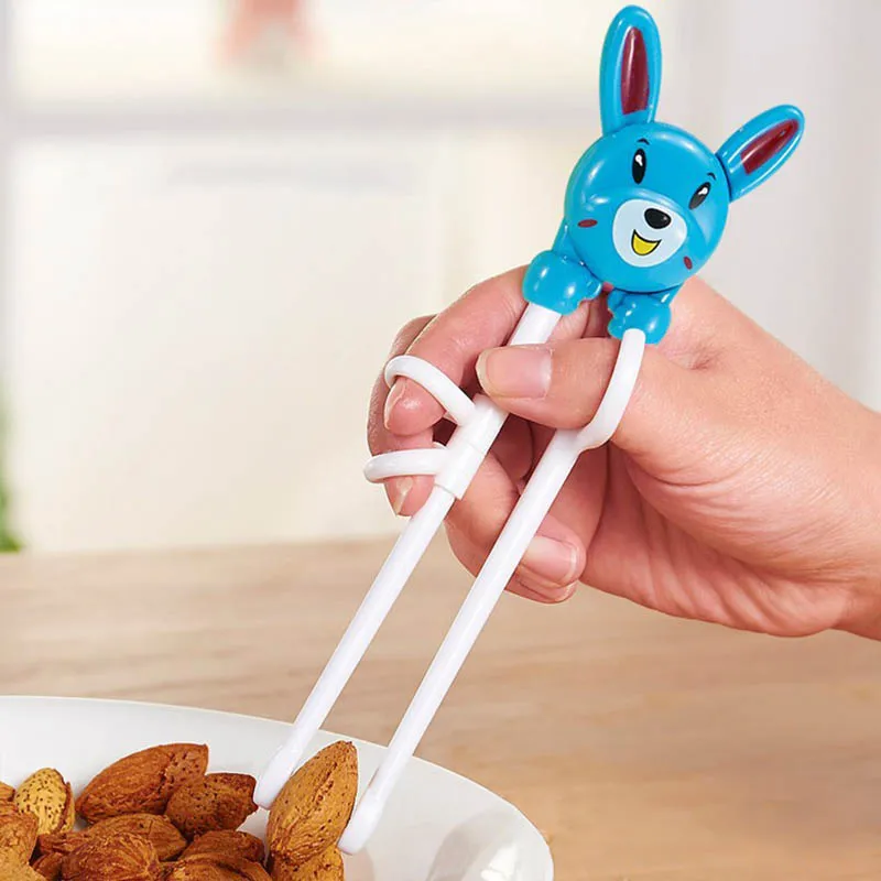 Palillos de aprendizaje de dibujos animados para ni&ntilde;os, vajilla port&aacute;til de entrenamiento para aprendices, iluminaci&oacute;n para beb&eacute;s, ayudante de alimentaci&oacute;n para ni&ntilde;os-2
