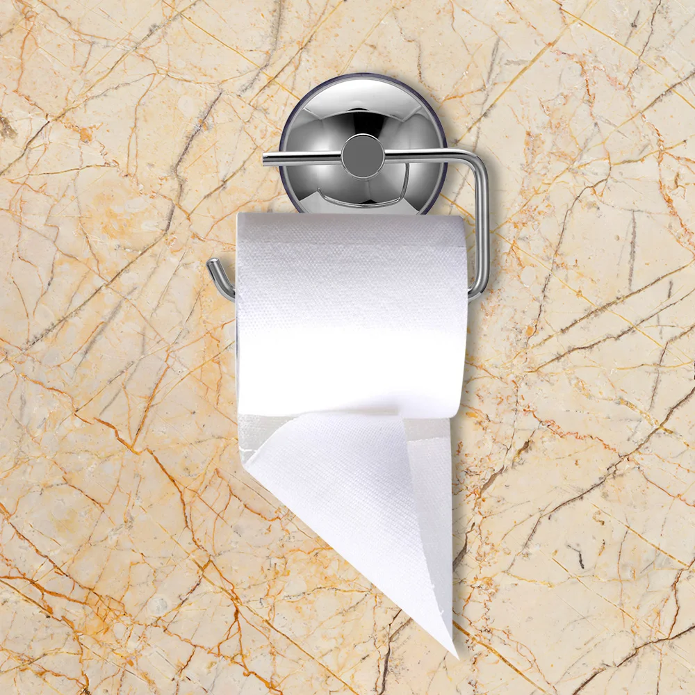 

Toilet Paper Holder Kitchen Roll Holder Suction Cup Bathroom Tissue Hanger Bath Accessories