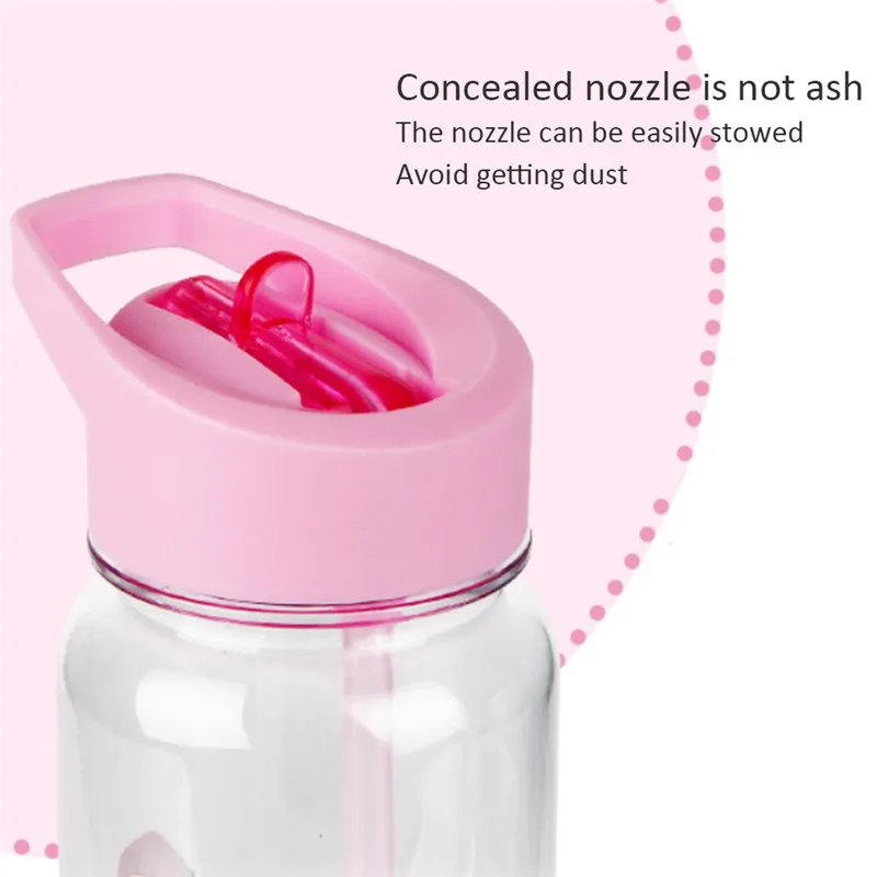 100% Тритан портативная Спортивная уличная соломенная бутылка для воды с принт