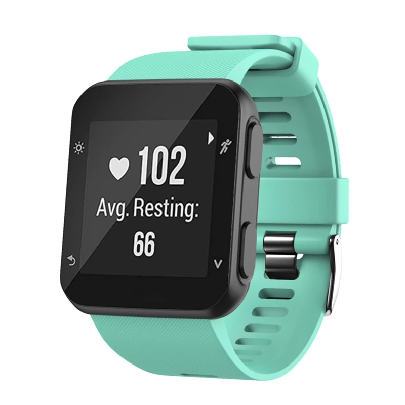 

Fashion Sports Silicone Replacement Wristband For for Garmin Forerunner35 Strap black buckle Silicone Strap