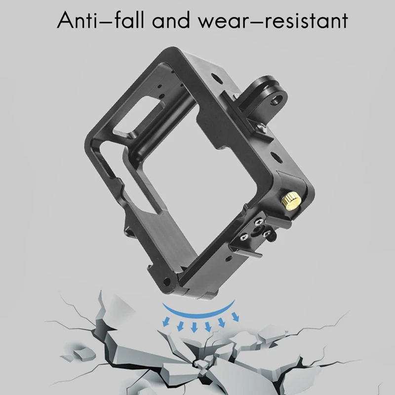 

Camera Cage for Insta360 ONE R Action Camera Vlogging Aluminum Alloy Protective Cage Vlogging Cage