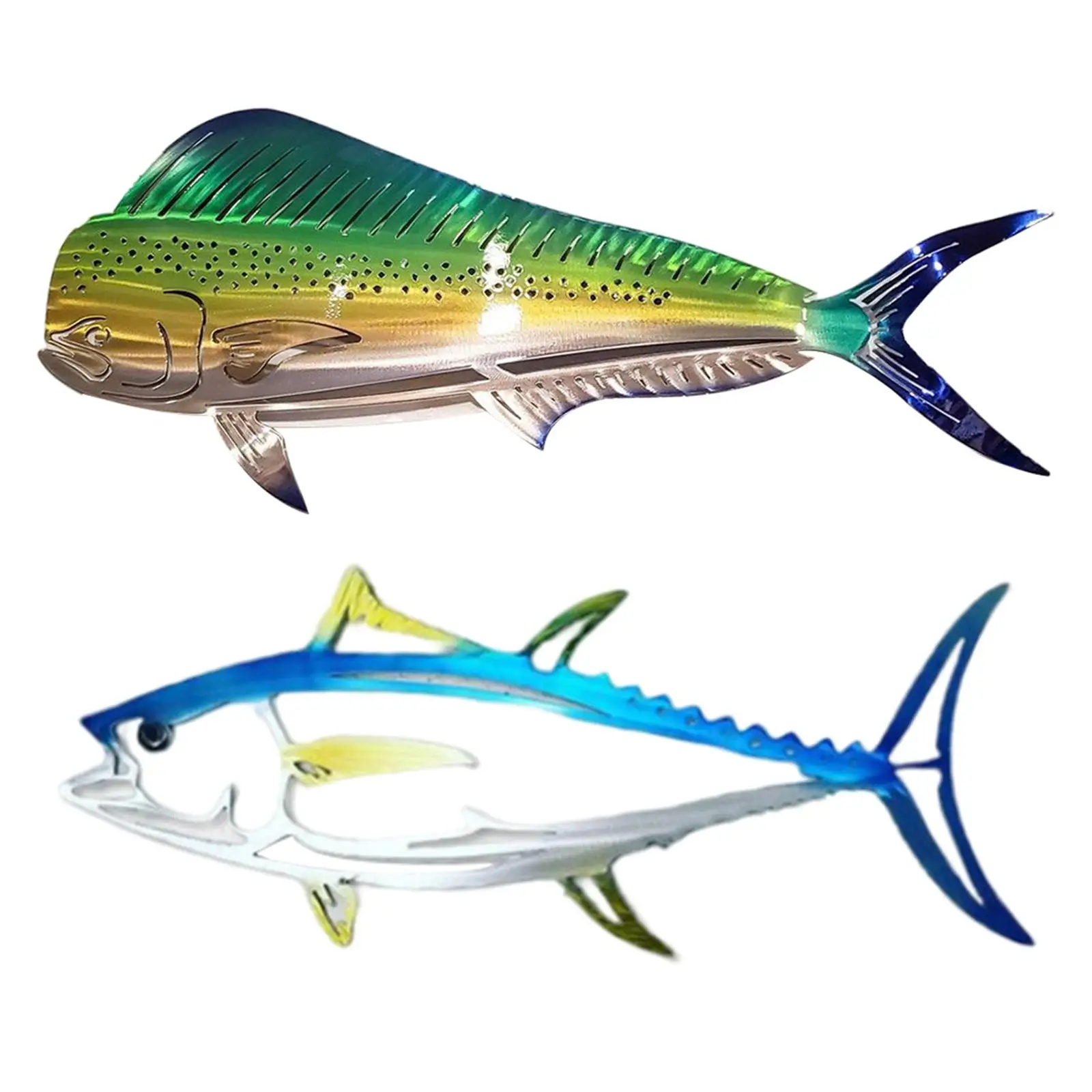 2 шт. металлическая подвесная скульптура в виде рыбы |