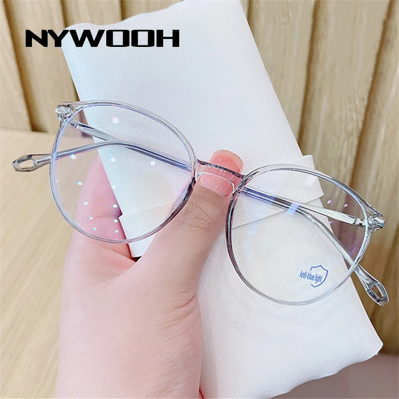 

Оправа для очков NYWOOH с защитой от сисветильник, модные женские очки кошачий глаз, оптические очки для дам, очки для компьютера Tr90