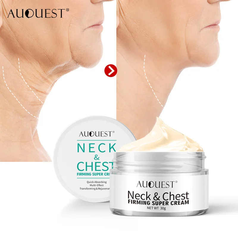 AuQuest Neck Cream Firming Rejuvenation Anti-wrinkle Skin Whitening Moisturizing Serum Tighten Lift Care | Красота и здоровье