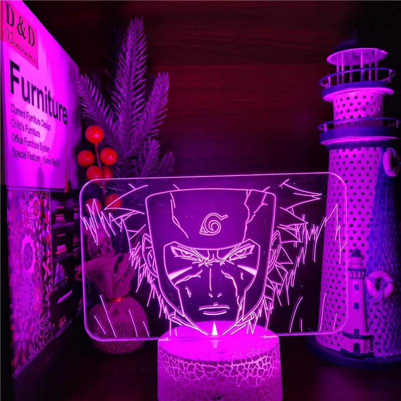 

Anime NARUTO Figure Senju Tobirama Kids Night Light Led Color Changing Atmosphere Lamp for Bedroom Bedside Decor Desk Lamp Manga