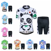 kids cycling set bike jersey shorts suit children road mountain mtb bicycle clothes clothing padded boy girl top shirt white red