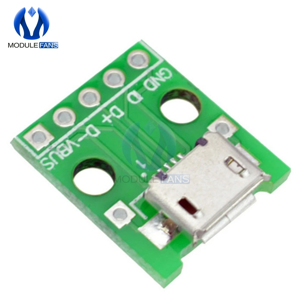 20 штук 2 54 5pin гнездовой разъем для микро флеш накопителя USB DIP адаптер конвертер