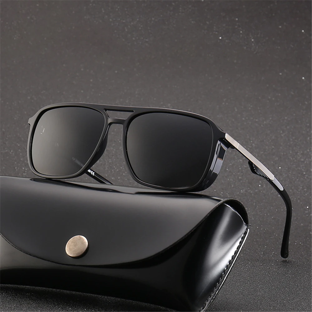 

Мужские солнцезащитные очки TR90, модные деловые поляризационные зеркальные очки с защитой от УФ излучения, для вождения