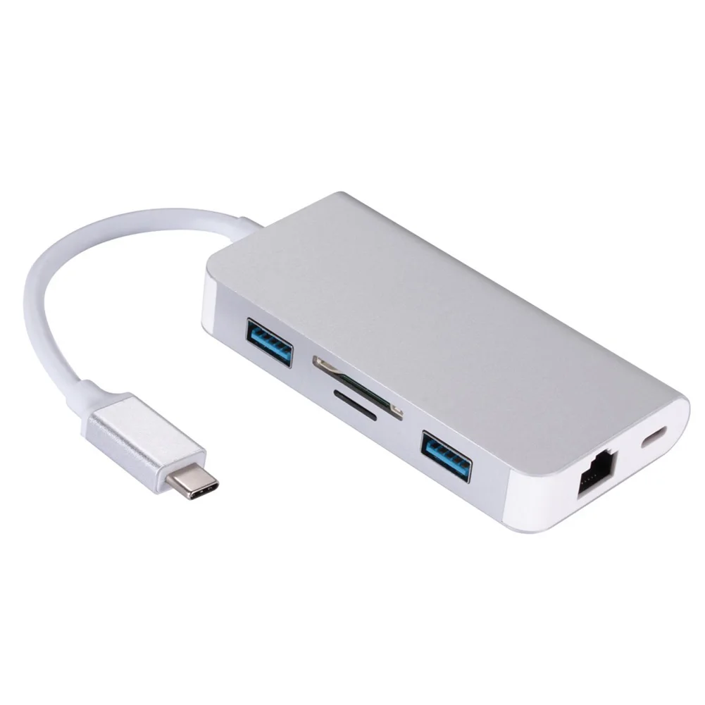 

Power Delivery Ethernet Port Mini Card Reader 6 In 1 Extend Type-C To USB C Hub Home Office Universal Laptop High Speed