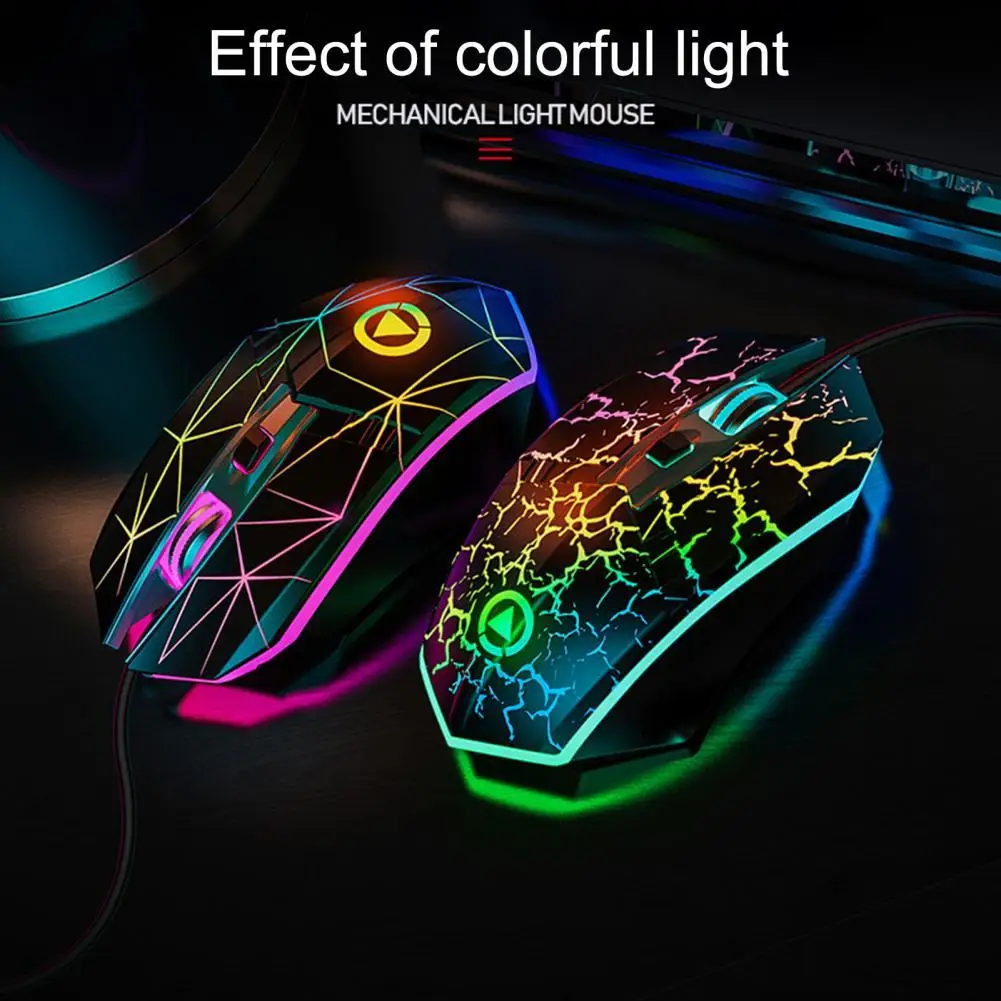 

Gaming mouse 4 buttons 7 color breathing light 3 gears adjustable DPI high sensitivity optical wired mouse gaming mouse