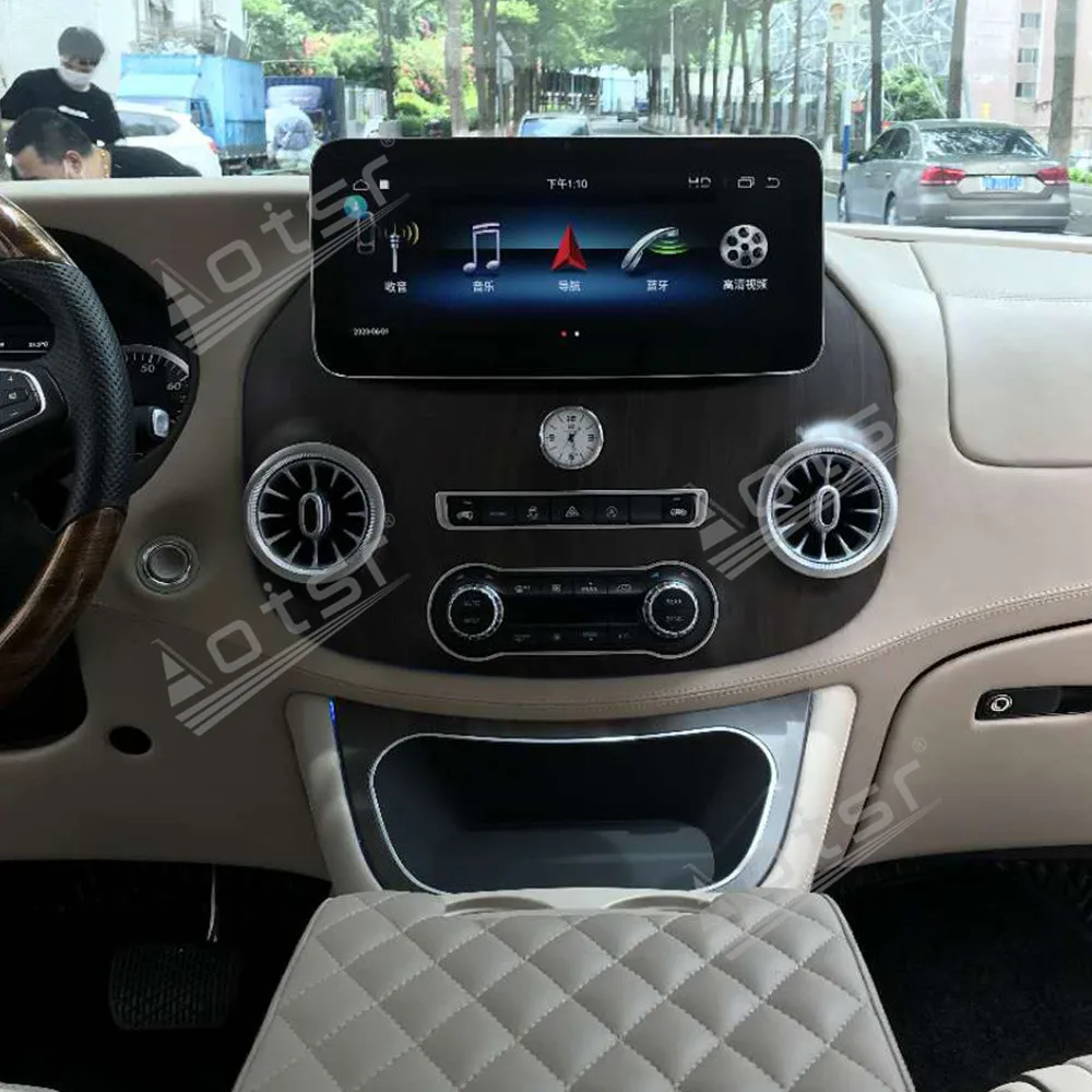 Мультимедийный автомобильный DVD-плеер в стиле Tesla Android 9 0 4 ГБ 64 Гб ПЗУ для Mercedes Benz V