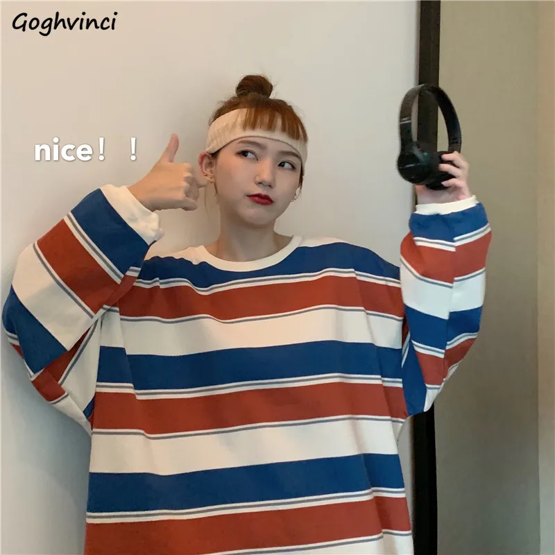 

Женская толстовка в полоску, с круглым вырезом