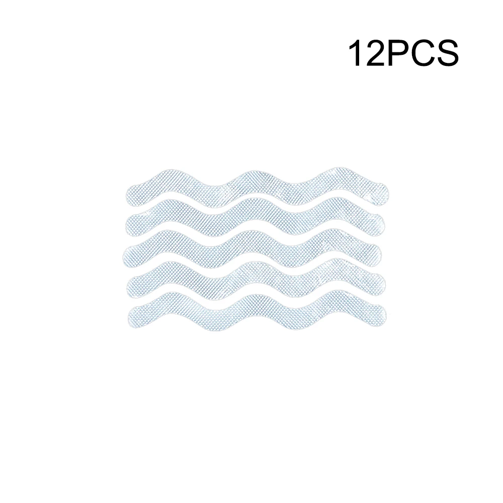 12 шт. волнистые противоскользящие полоски для ванной наклейки душа прозрачные