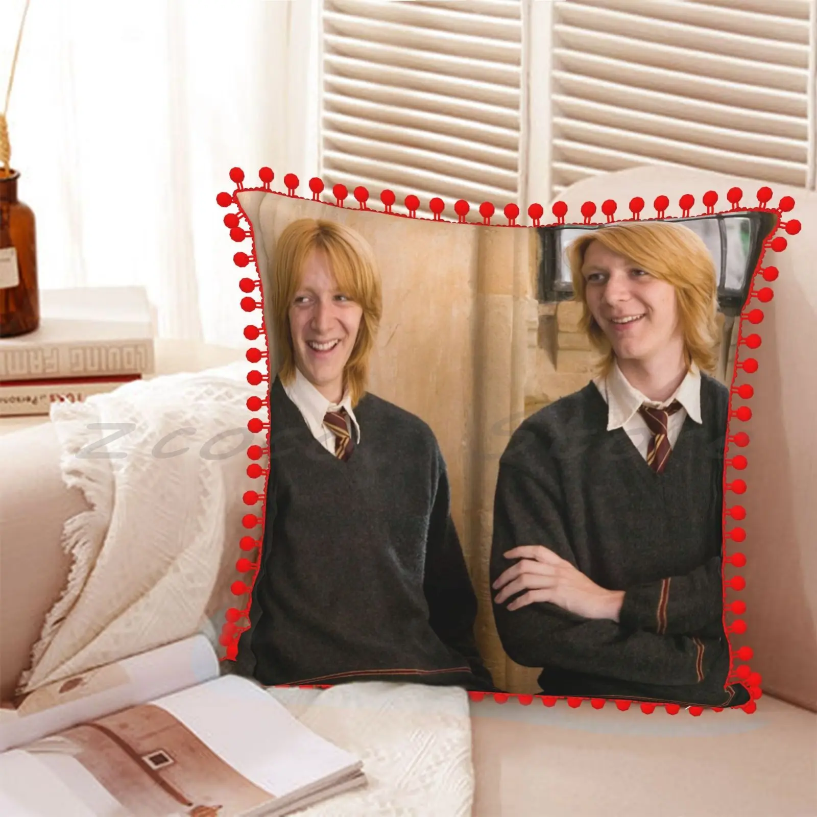 Weasley Twins Персонализированный набор для изготовления мягкой подушки из плюша и льна с бархатной обивкой Джордж Фред