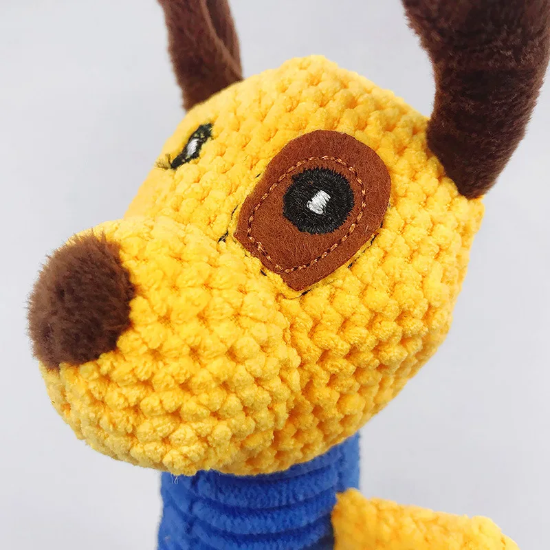 

Pet Dog Corn Suede Puppet Vocal Toy Dog Bite Vent Funny Plush Hand Bell