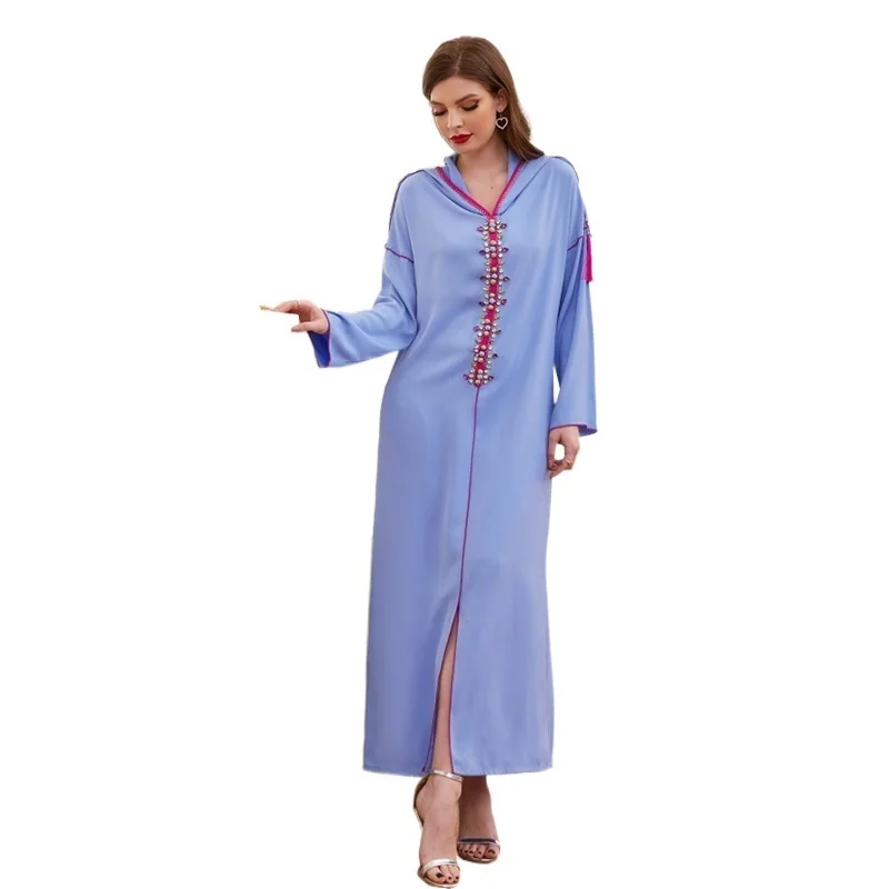 

Ramadan Eid Abaya Turkey Hooded Muslim Dress Kaftan Abayas for Women Turkish Dresses Islamic Clothing Caftan Robe Djellaba Femme