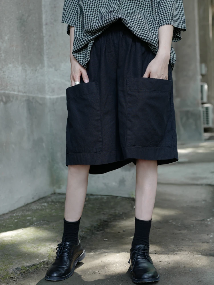 Черные свободные японские личные карманы дизайн маленький повседневный чувство