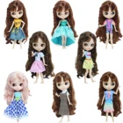 Платье для кукол ручной работы вечерние мини-платье, розовая юбка, футболка, Повседневная Одежда для кукол блайз, аксессуары для детей, подарки, игрушки