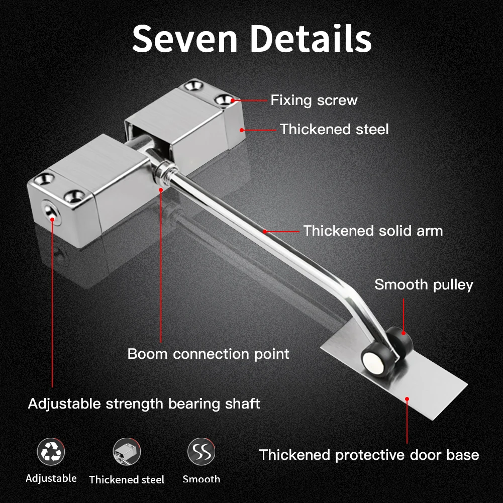 

Adjustable Automatic Strength Spring Door Closer Hinge Fire Rated Door Channel ferramentas инструмент для кожи