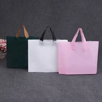 50pcslot 4 colors thick plastic carry bag with handle wedding party gift bags large shopping bag 4 sizes