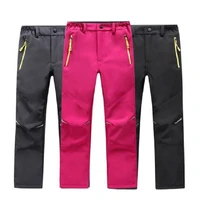 brand waterproof windproof boys girls pants children outerwear warm trousers sporty climbing trousers for 4 16 years old