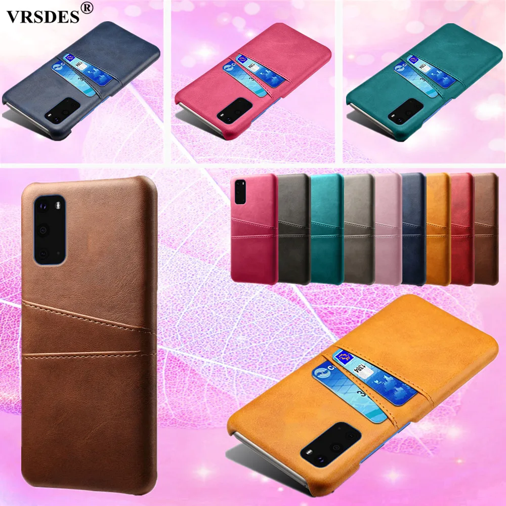 Тонкий чехол из ПУ кожи с отделениями для карт Samsung Galaxy S20 Ultra S10 5G S9 S8 Plus S10E Note 9 8 5 4 S7