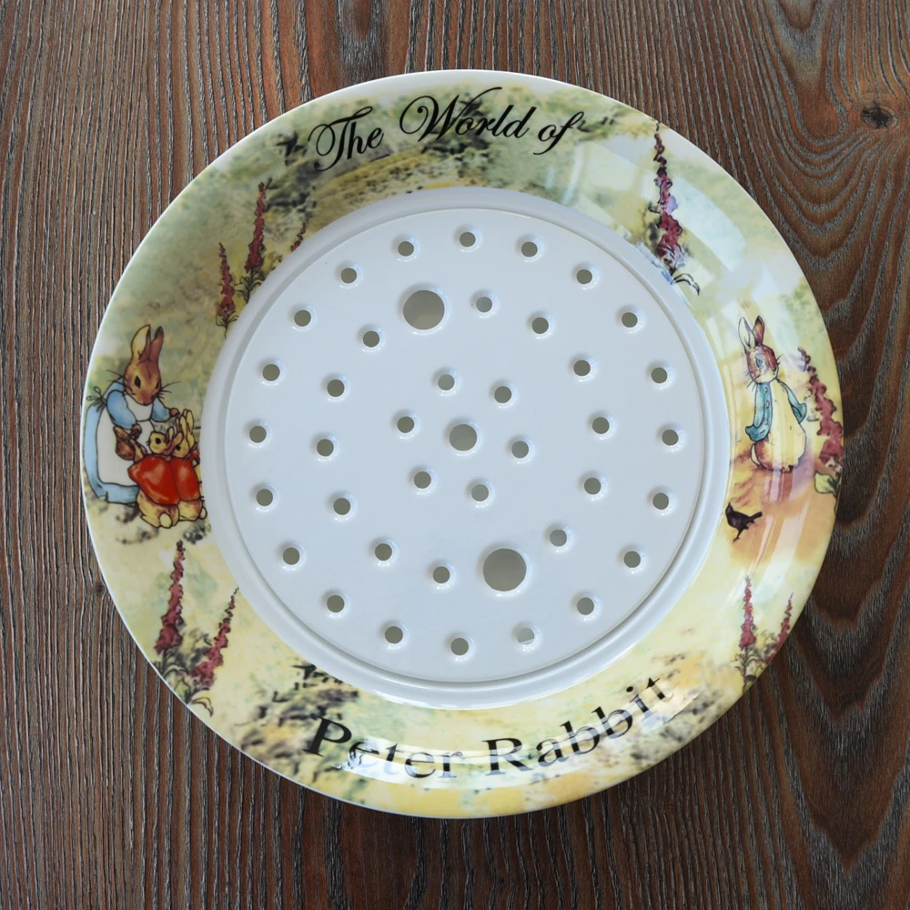 

tableware dishes and plates sets Painted Rabbit Double Drain ceramic dinner plates with draining board Used to filter water oil