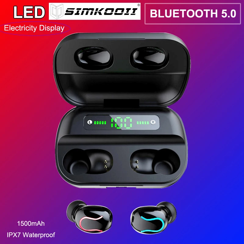 Беспроводные наушники SIMKOOII Q82 Bluetooth 5 0 60 часов работы глубокие басы стереозвук с