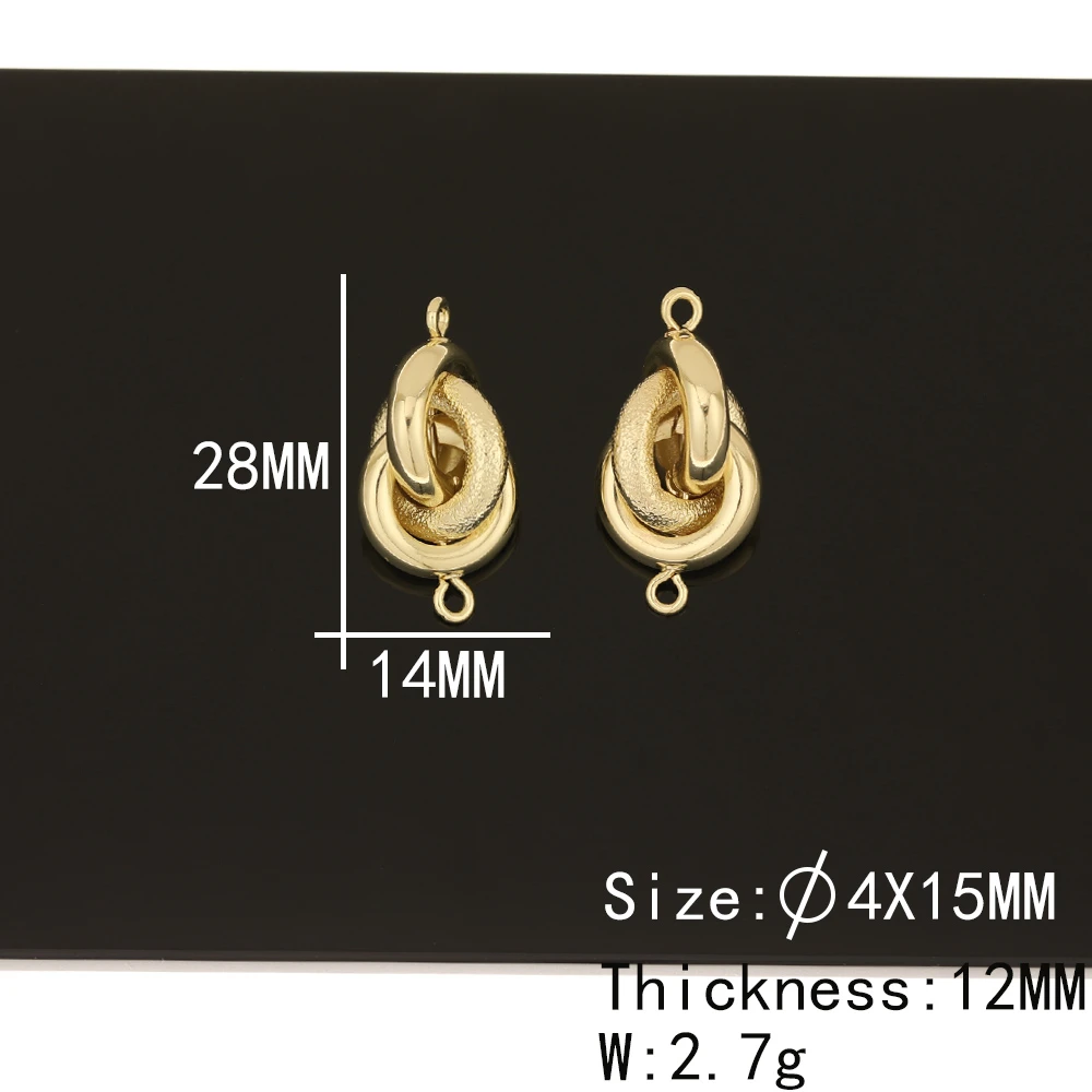 

WHSOK 50Pcs Jewelry Accessories/DIY Connectors/Pendant/Earrings Part/Hand Made/Twisted Shape/Charms/Jewelry Findings Components