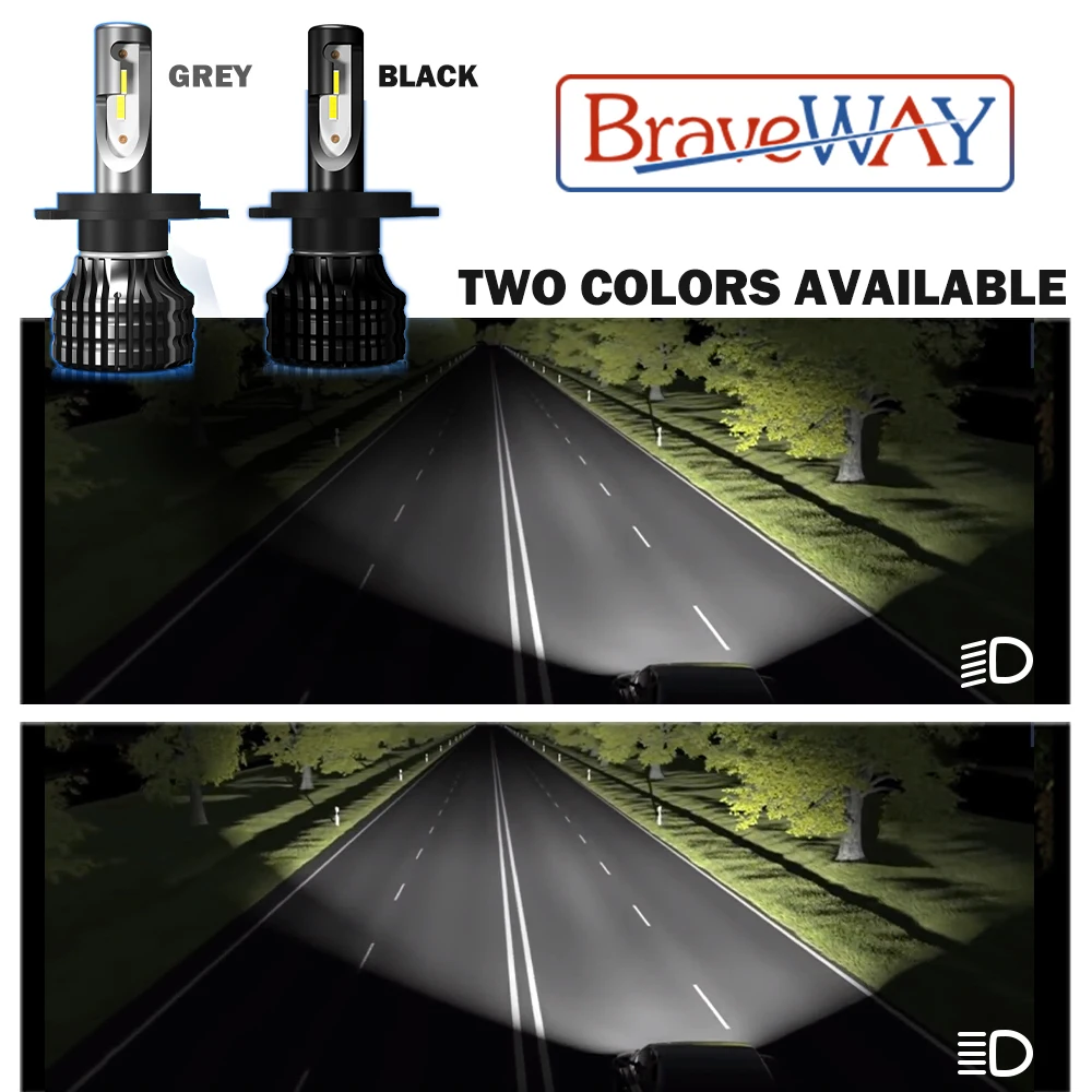 BraveWay супер светодиодный лампы для автомобилей головной светильник передних