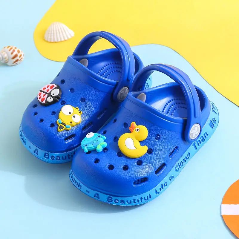 

Summer Kids Duck Fish Ladybird Bee Clogs Sandals For Little Boys Girls Toddler Children Cute Lightweight EVA Beach Slipper Shoes